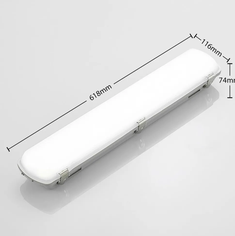 Arcchio Rao LED-våtromslampe, lengde 61,8 cm, sett med 2 stk