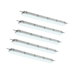 Arcchio Rao LED-våtromslampe, lengde 121,5 cm, sett med 5 stk