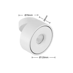 Arcchio Rotari LED-taklampe, hvit, svingbar, metall