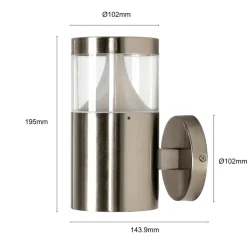 Arcchio Rudolfine utendørs vegglampe, V4A stål