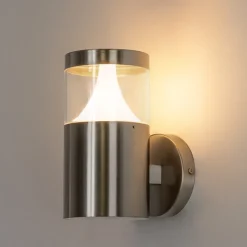 Arcchio Rudolfine utendørs vegglampe, V4A stål