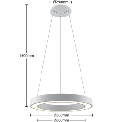 Arcchio Sharelyn LED-hengelampe, 80 cm