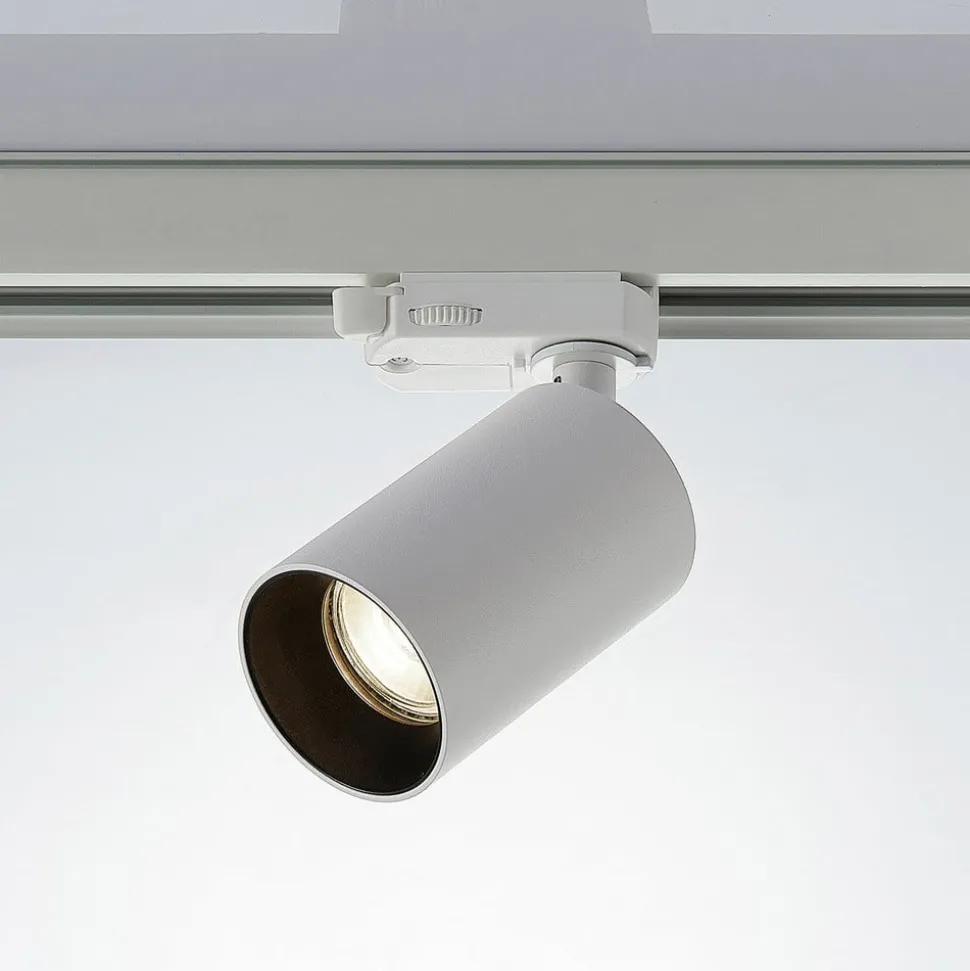 Arcchio skinnespot Brinja, hvit, Ø 6cm, 3-fase, GU10