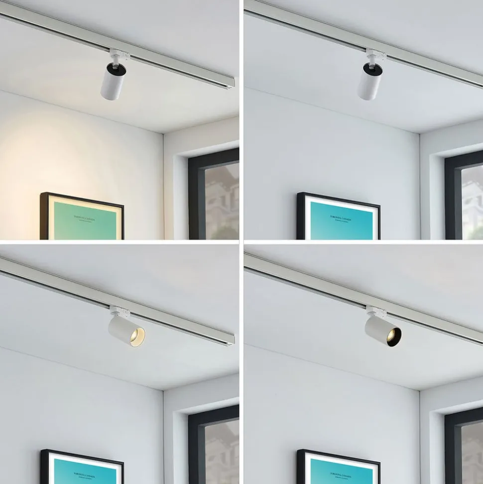 Arcchio skinnespot Brinja, hvit, Ø 6cm, 3-fase, GU10