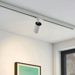 Arcchio skinnespot Brinja, hvit, Ø 6cm, 3-fase, GU10