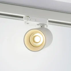 Arcchio skinnespot Brinja, hvit, Ø 6cm, 3-fase, GU10