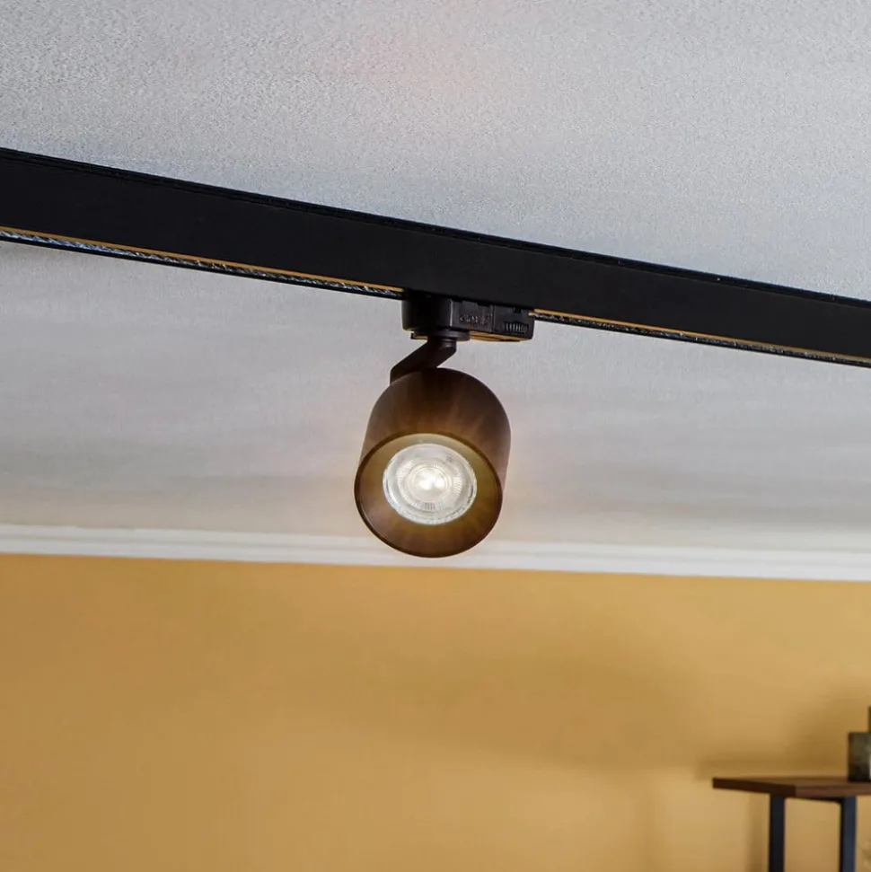 Arcchio skinnespot Brinja, svart, Ø 7 cm, 3-fase