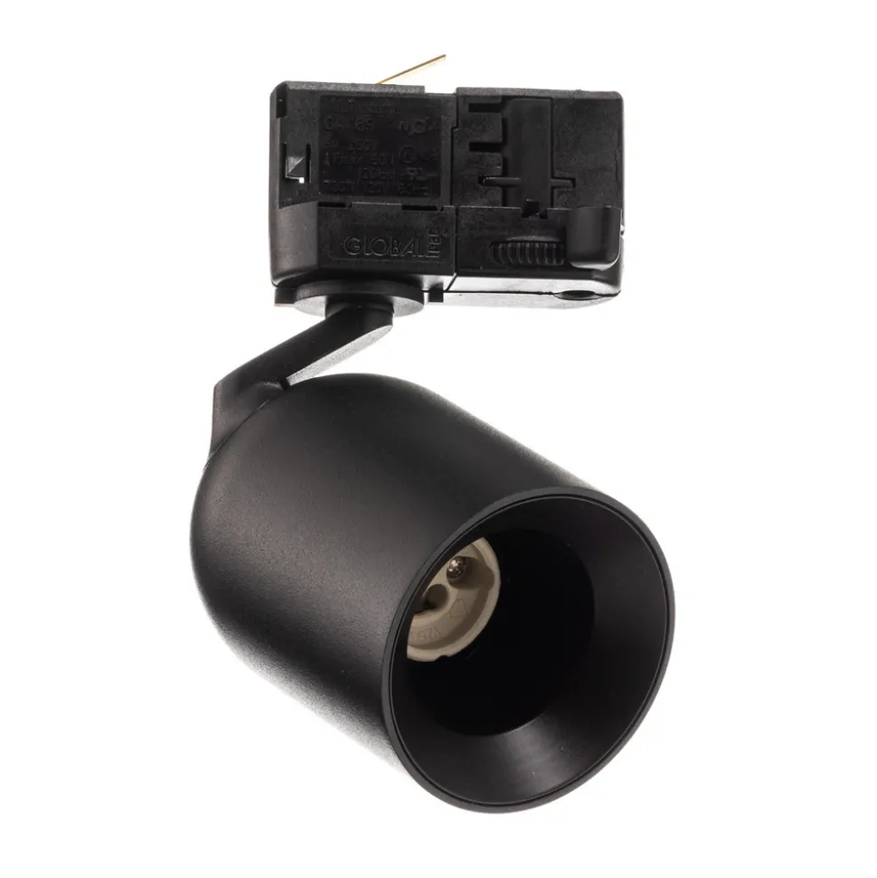 Arcchio skinnespot Brinja, svart, Ø 7 cm, 3-fase