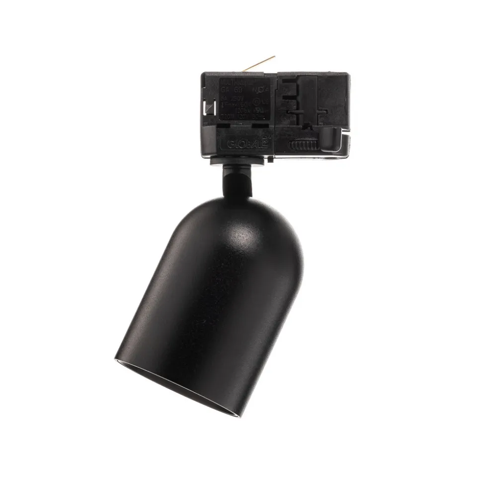 Arcchio skinnespot Brinja, svart, Ø 7 cm, 3-fase