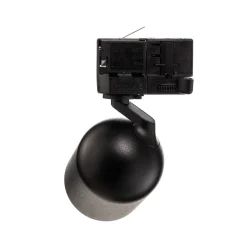 Arcchio skinnespot Brinja, svart, Ø 7 cm, 3-fase