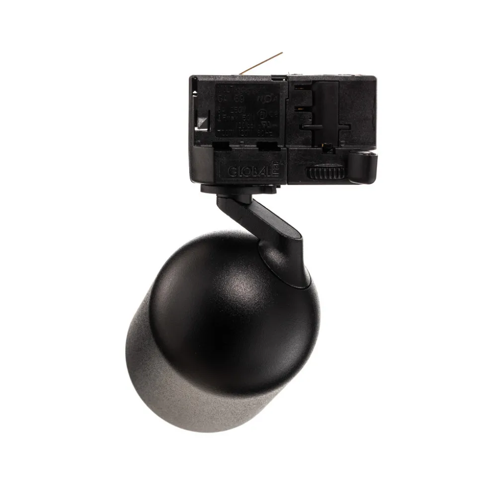 Arcchio skinnespot Brinja, svart, Ø 7 cm, 3-fase