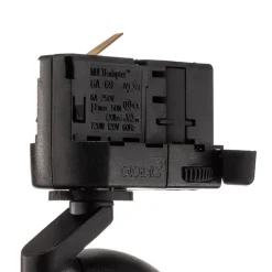 Arcchio skinnespot Brinja, svart, Ø 7 cm, 3-fase