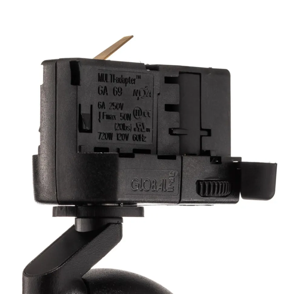 Arcchio skinnespot Brinja, svart, Ø 7 cm, 3-fase