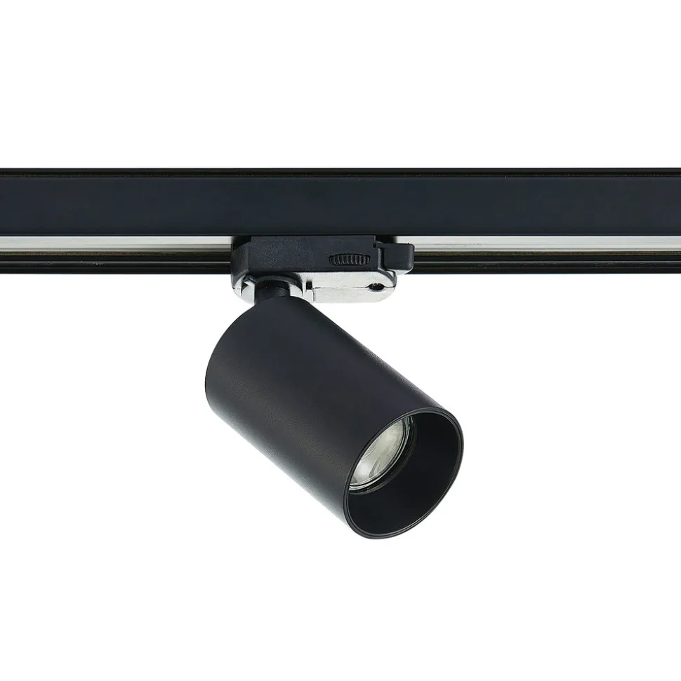 Arcchio skinnespot Brinja, svart, Ø 6 cm, 3-fase