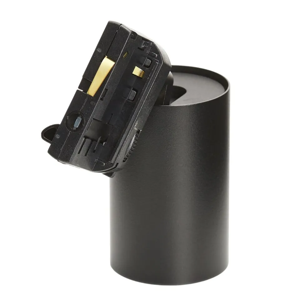 Arcchio skinnespot Brinja, svart, Ø 6 cm, 3-fase