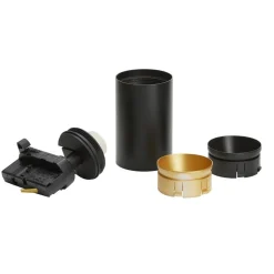 Arcchio skinnespot Brinja, svart, Ø 6 cm, 3-fase