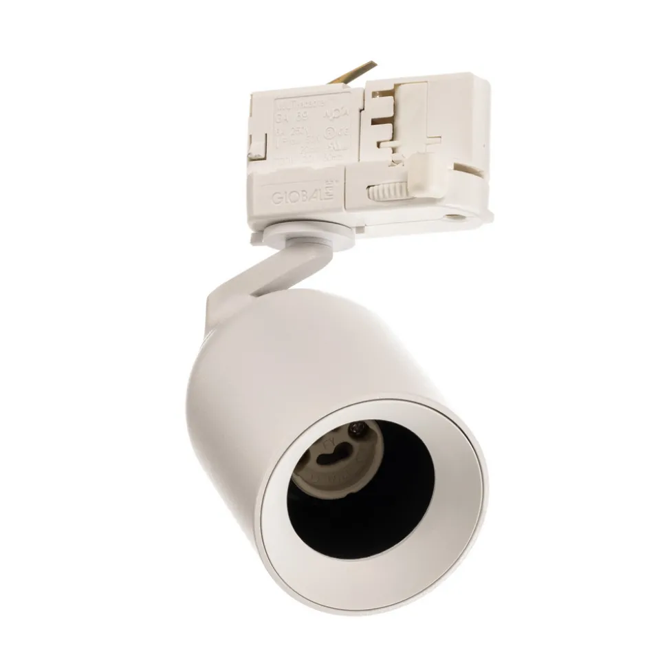 Arcchio skinnespot Brinja, hvit, Ø 7 cm, 3-fase, GU10