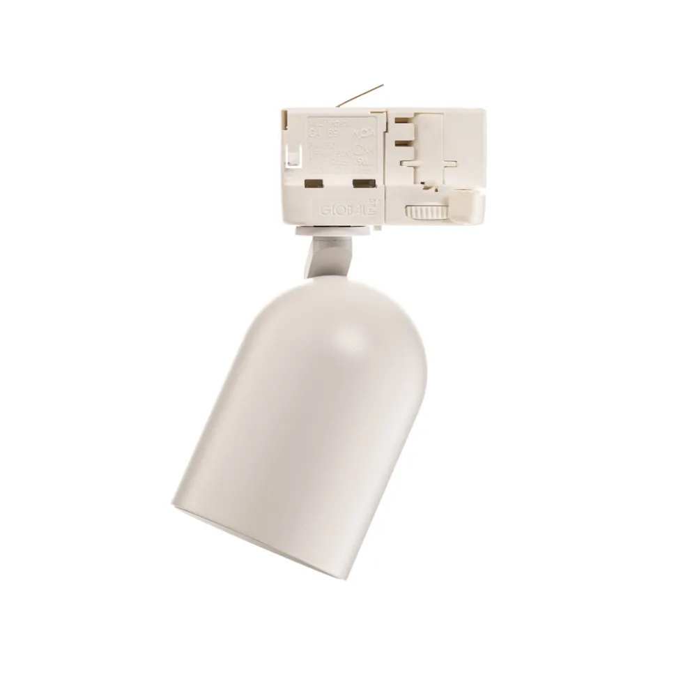 Arcchio skinnespot Brinja, hvit, Ø 7 cm, 3-fase, GU10