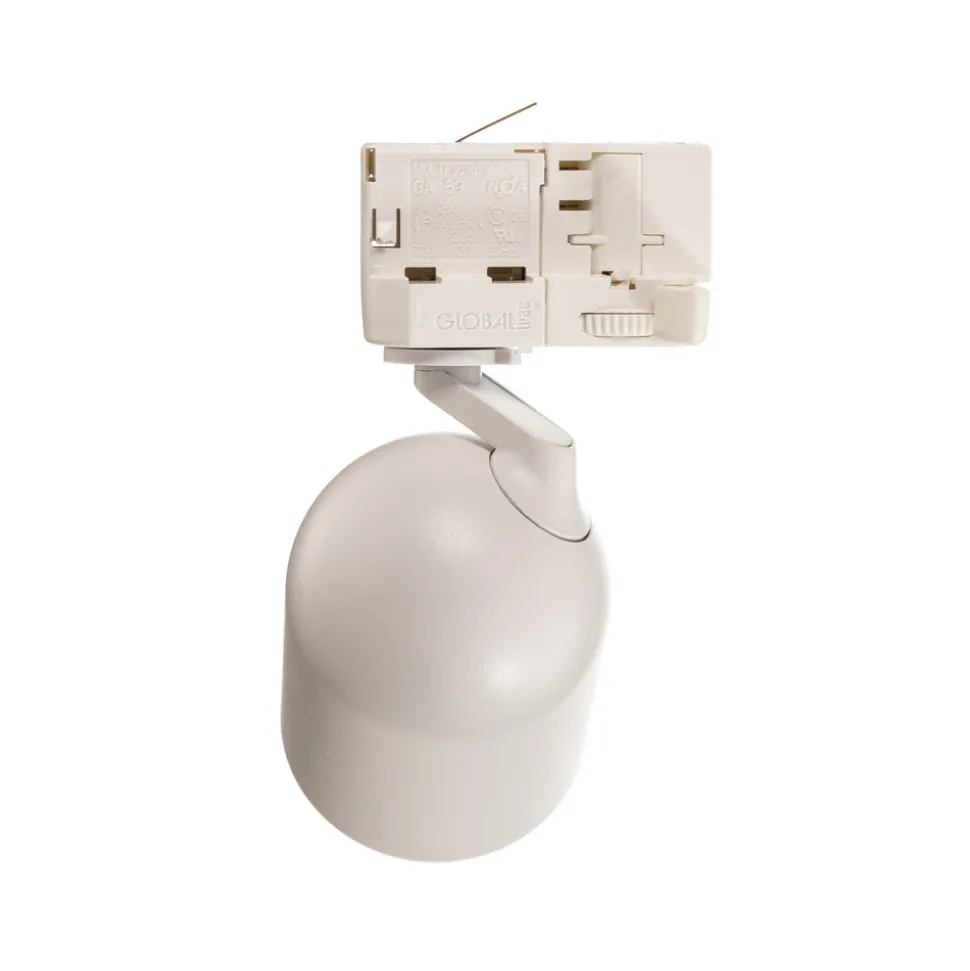 Arcchio skinnespot Brinja, hvit, Ø 7 cm, 3-fase, GU10