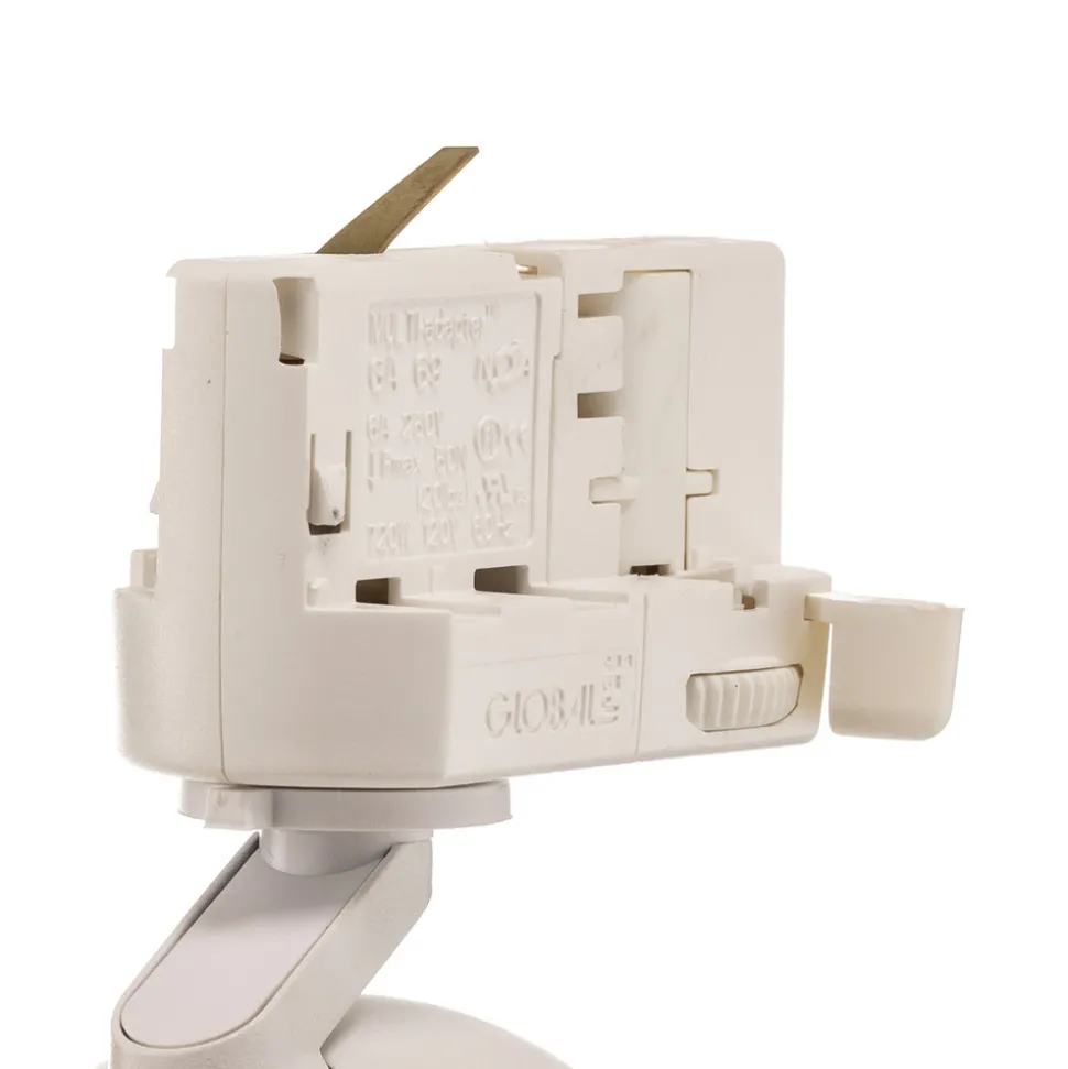 Arcchio skinnespot Brinja, hvit, Ø 7 cm, 3-fase, GU10