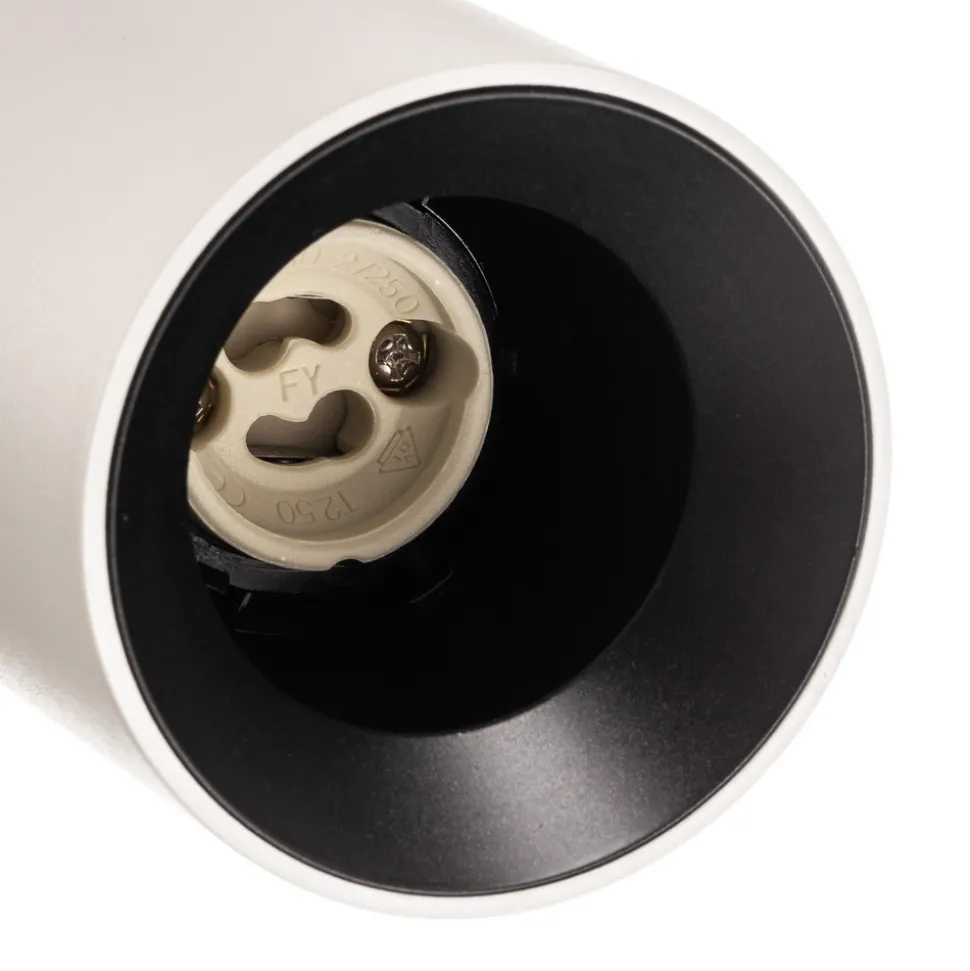 Arcchio skinnespot Brinja, hvit, Ø 7 cm, 3-fase, GU10