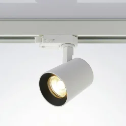 Arcchio skinnespot Iavo, hvit, 13 cm, 3-faset, GU10