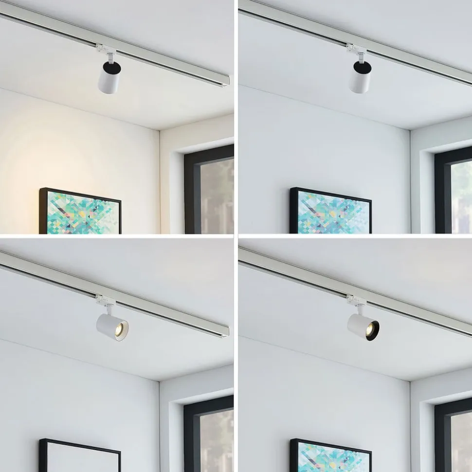 Arcchio skinnespot Iavo, hvit, 13 cm, 3-faset, GU10