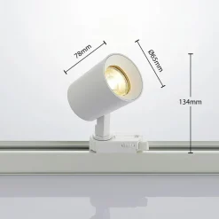 Arcchio skinnespot Iavo, hvit, 13 cm, 3-faset, GU10