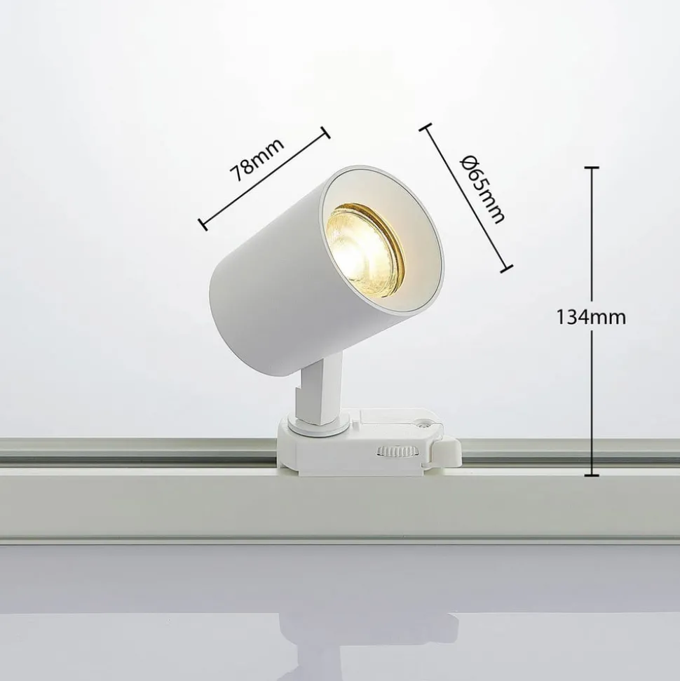 Arcchio skinnespot Iavo, hvit, 13 cm, 3-faset, GU10