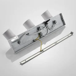 Arcchio spotlight Brinja, hvit, kantet, Ø 6 cm, 3 lyskilder, GU10