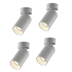 Arcchio spotlight Brinja, sett med 4 stk, hvit, rund, Ø 6 cm, GU10