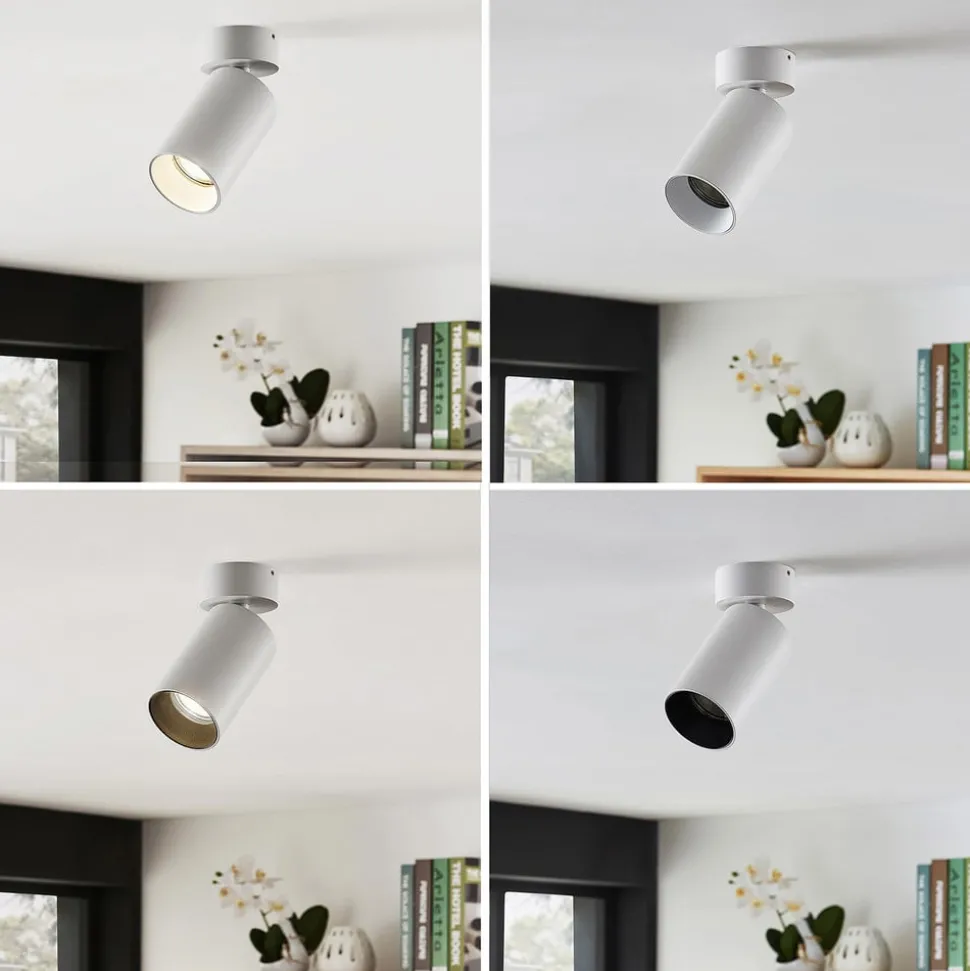 Arcchio spotlight Brinja, hvit, rund, 13 cm høy, Ø 6 cm