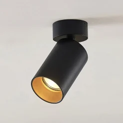 Arcchio spotlight Brinja, sett med 2 stk, svart, rund, Ø 6cm, GU10