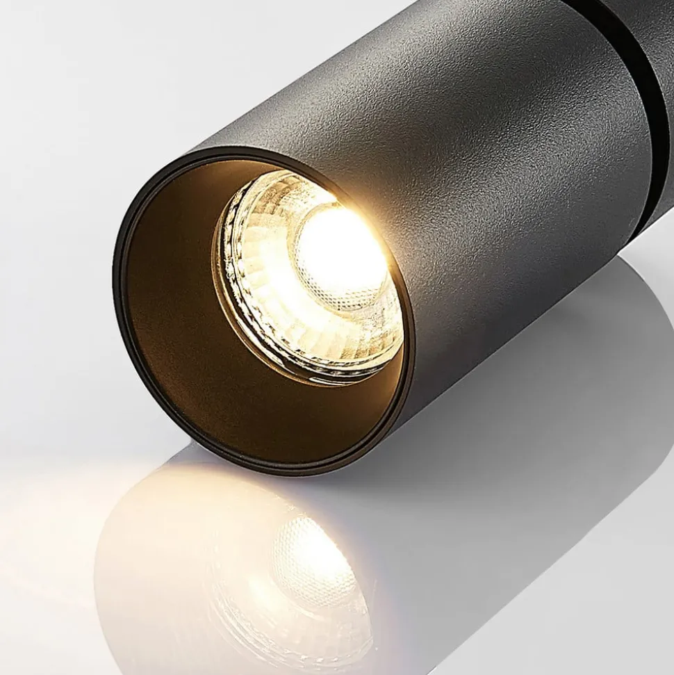 Arcchio spotlight Brinja, sett med 2 stk, svart, rund, Ø 6cm, GU10