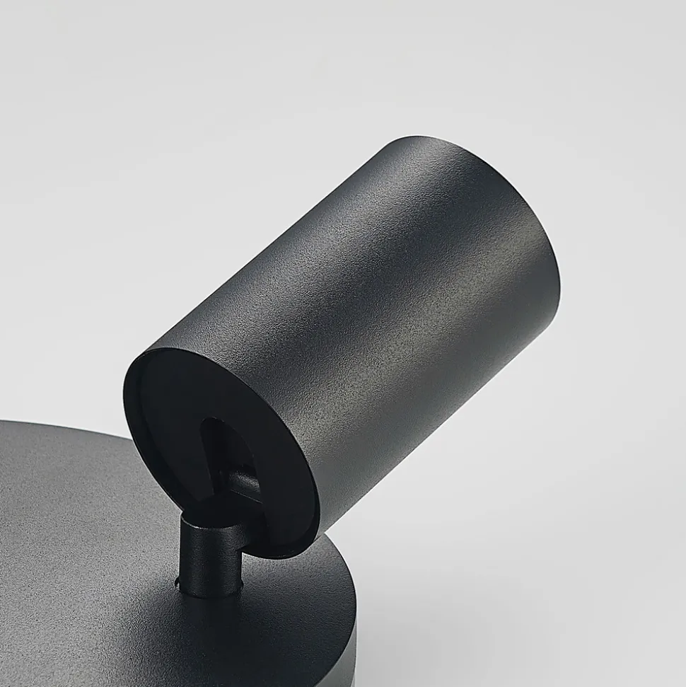 Arcchio spotlight Brinja, svart, rund, Ø 6 cm, 2 lyskilder, GU10