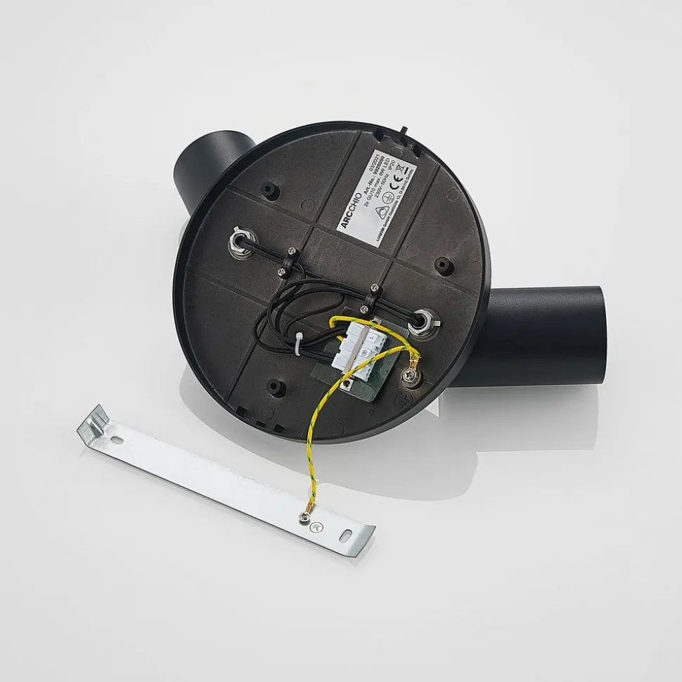 Arcchio spotlight Brinja, svart, rund, Ø 6 cm, 2 lyskilder, GU10