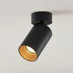 Arcchio spotlight Brinja, sett med 3 stk, svart, rund, Ø 6cm, GU10