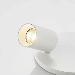 Arcchio spotlight Brinja, hvit, rund, Ø 6 cm, 2 lyskilder, GU10