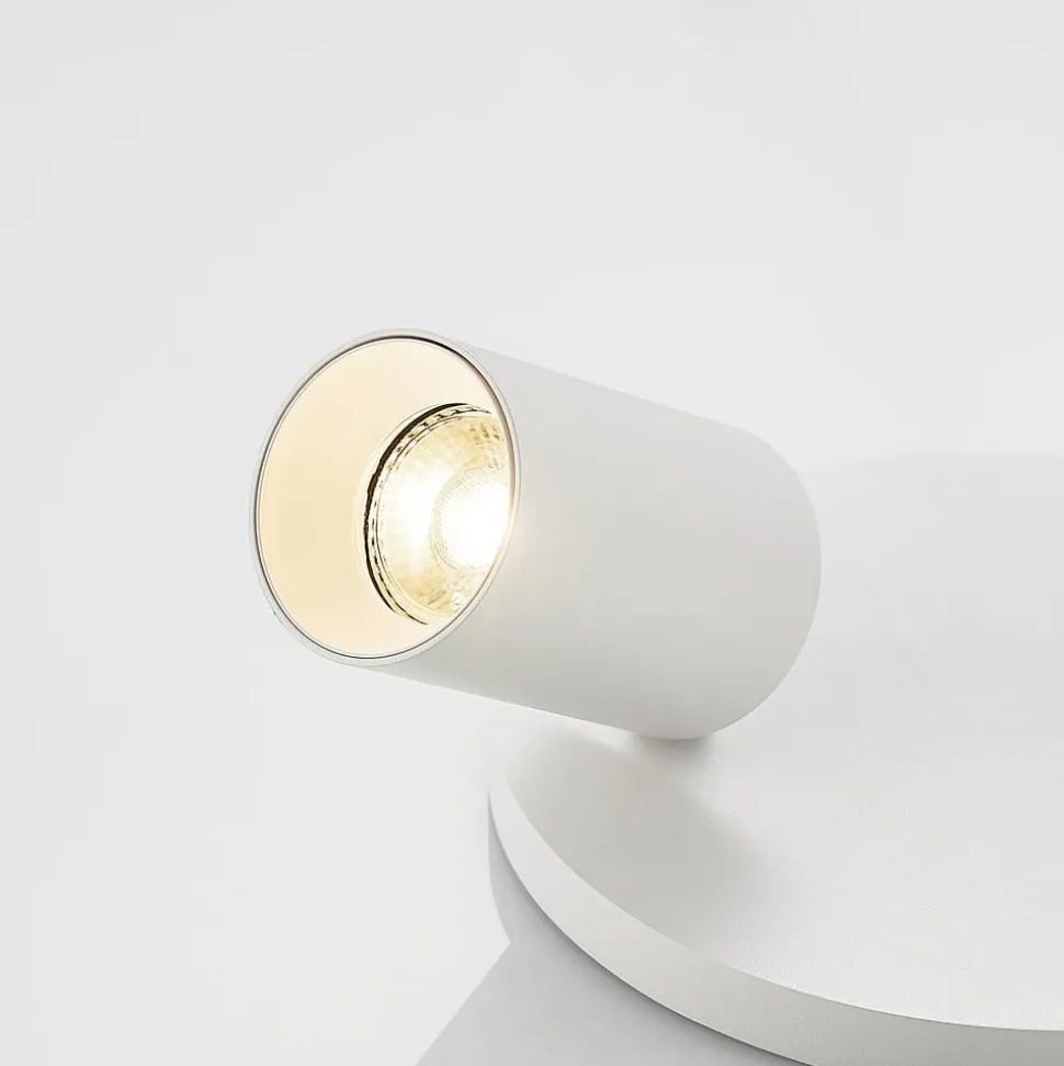 Arcchio spotlight Brinja, hvit, rund, Ø 6 cm, 2 lyskilder, GU10