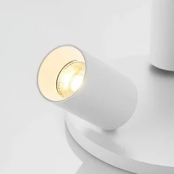 Arcchio spotlight Brinja, hvit, rund, Ø 6 cm, 3 lyskilder, GU10