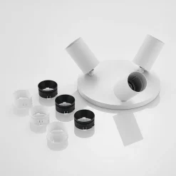 Arcchio spotlight Brinja, hvit, rund, Ø 6 cm, 3 lyskilder, GU10