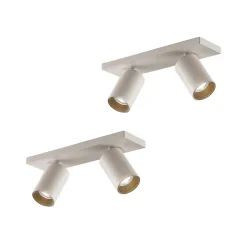 Arcchio spotlight Brinja, sett med 2, hvit, kantet, 2 lyskilder, GU10