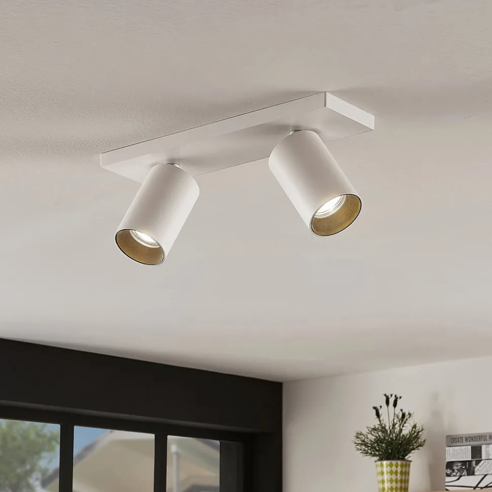 Arcchio spotlight Brinja, sett med 2, hvit, kantet, 2 lyskilder, GU10