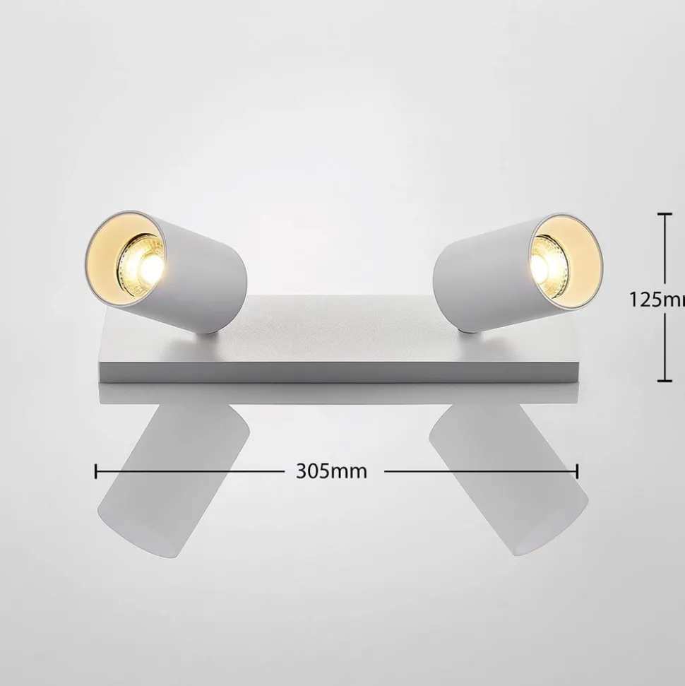 Arcchio spotlight Brinja, sett med 2, hvit, kantet, 2 lyskilder, GU10