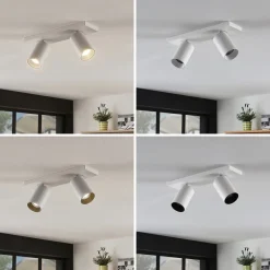 Arcchio spotlight Brinja, sett med 2, hvit, kantet, 2 lyskilder, GU10