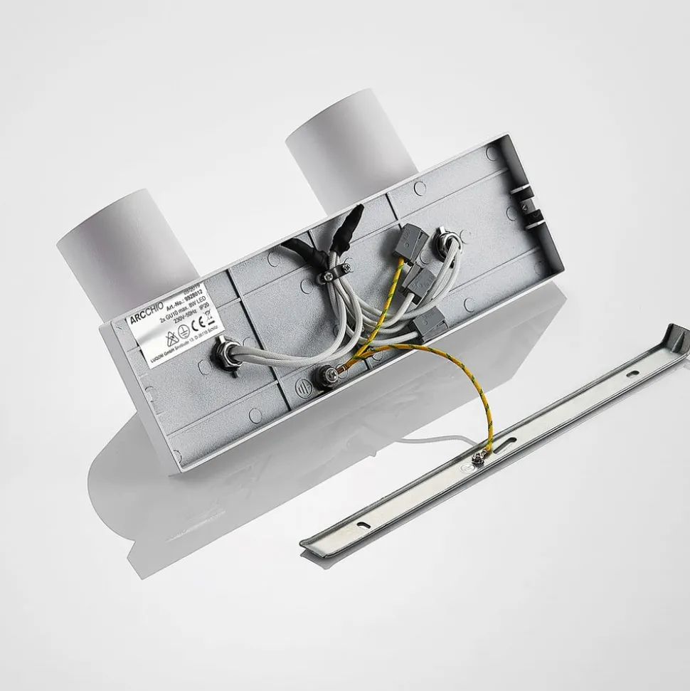 Arcchio spotlight Brinja, sett med 2, hvit, kantet, 2 lyskilder, GU10