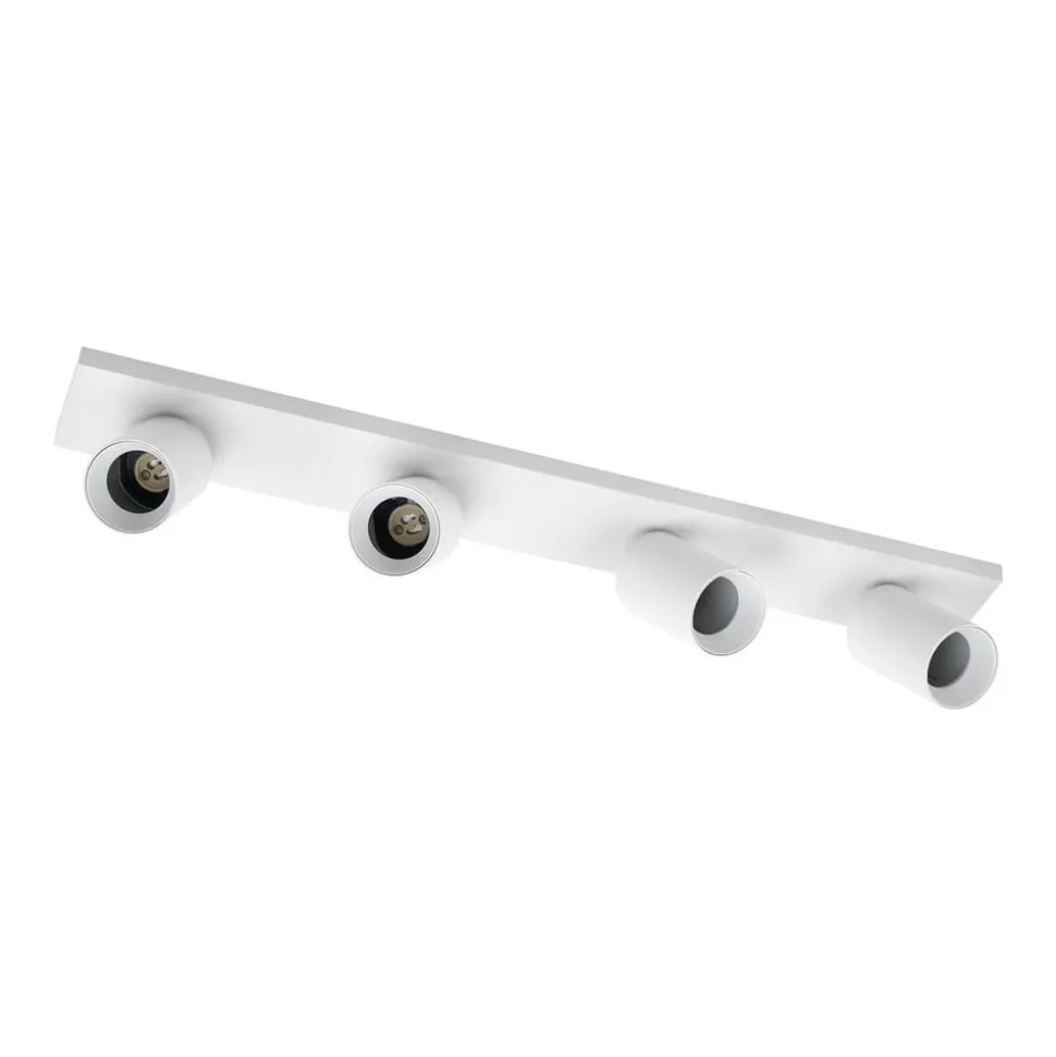 Arcchio spotlight Brinja, hvit, kantet, Ø 7 cm, 4 lyskilder, GU10