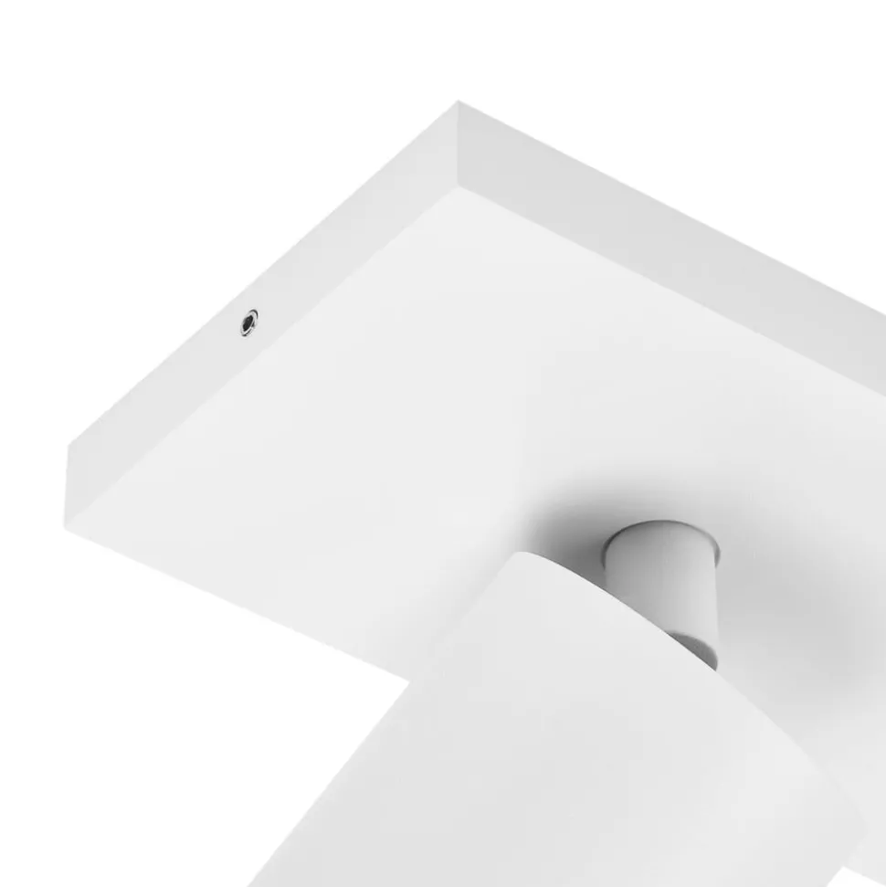 Arcchio spotlight Brinja, hvit, kantet, Ø 7 cm, 4 lyskilder, GU10