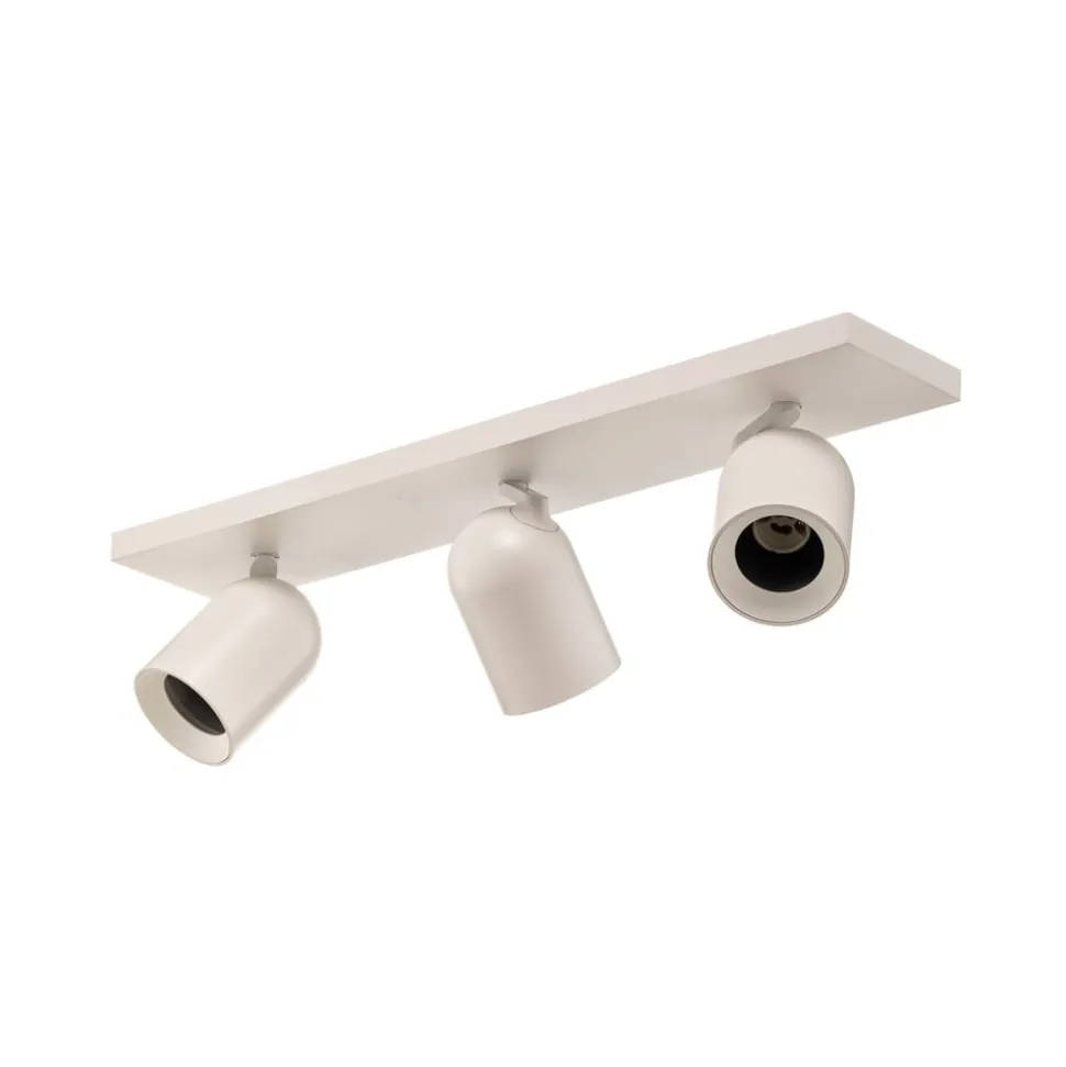 Arcchio spotlight Brinja, hvit, kantet, Ø 7 cm, 3 lyskilder, GU10