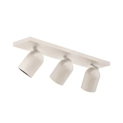 Arcchio spotlight Brinja, hvit, kantet, Ø 7 cm, 3 lyskilder, GU10